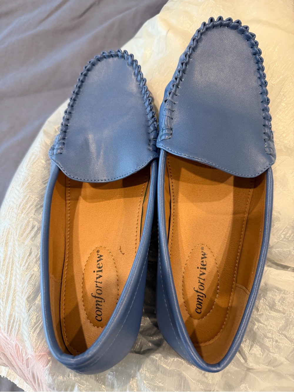 comfortview Periwinkle Slip-On Moccasins
